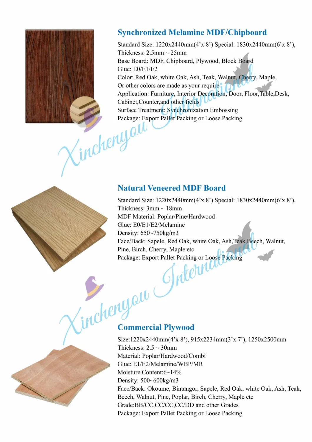 18mm Double-Sides Warm White Melamine Faced MDF for Furniture